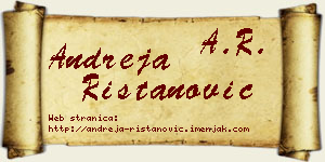Andreja Ristanović vizit kartica